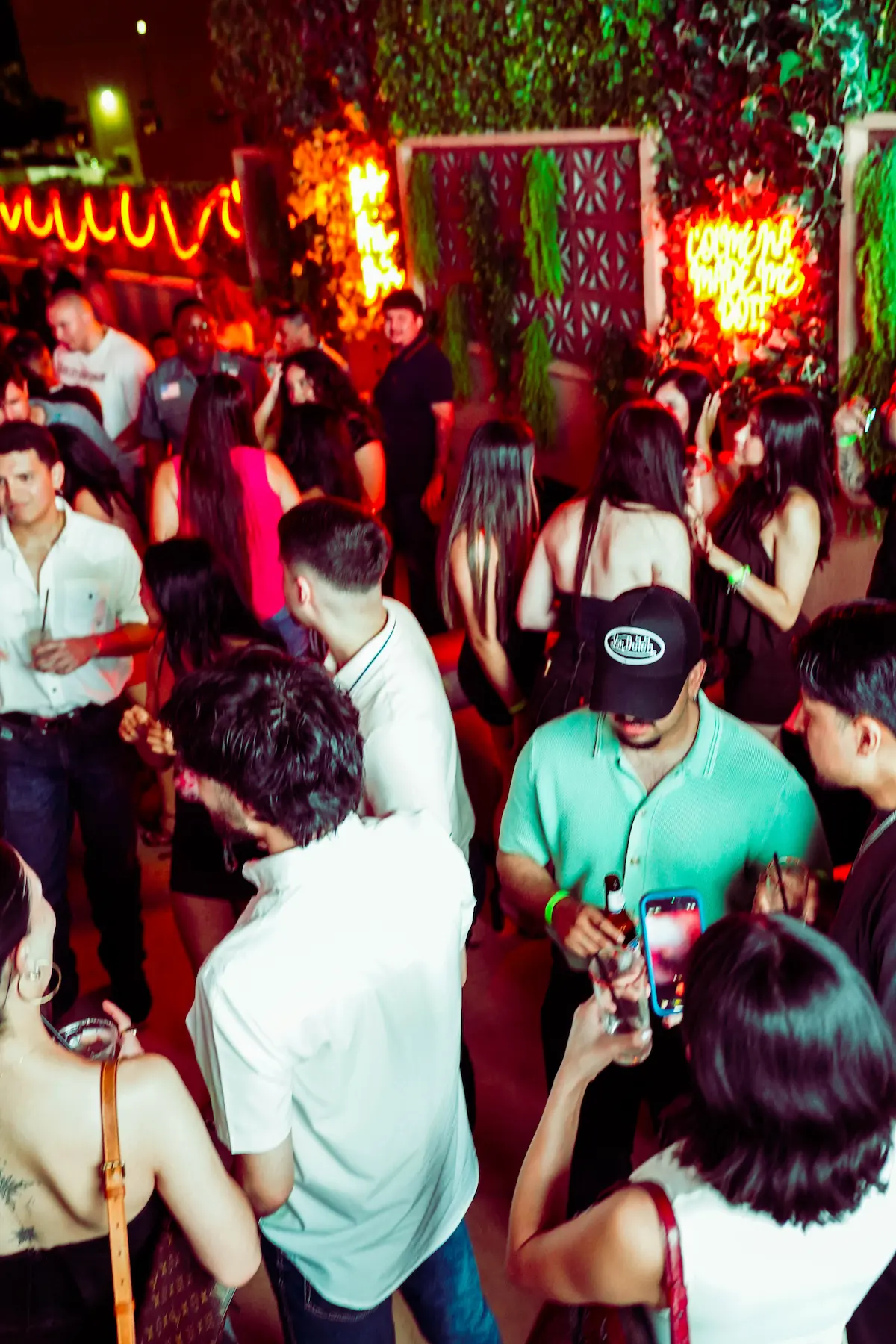 Garden of Eden late-night crowd and patio atmosphere